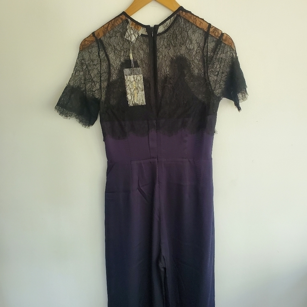 Foxiedox "Nixie" Navy & Black Lace Jumpsuit - Picture 6 of 9